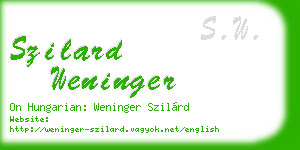szilard weninger business card